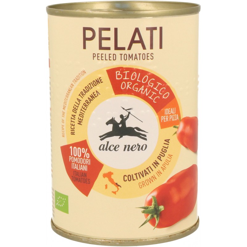 POMIDORY PELATI BEZ SKÓRY BIO 400 g (PUSZKA) - ALCE NERO