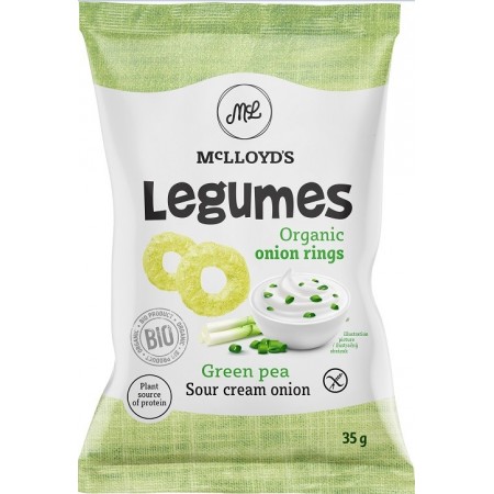 Chrupki z zielonym groszkiem śmietankowo- cebulowe BEZGL. BIO 35 g