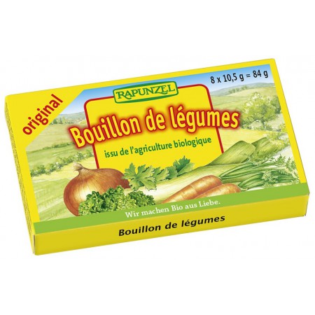 BULION - KOSTKI WARZYWNE BEZ DODATKU CUKRÓW (ŻÓŁTE) BIO (8 x 10,5 g) 84 g - RAPUNZEL