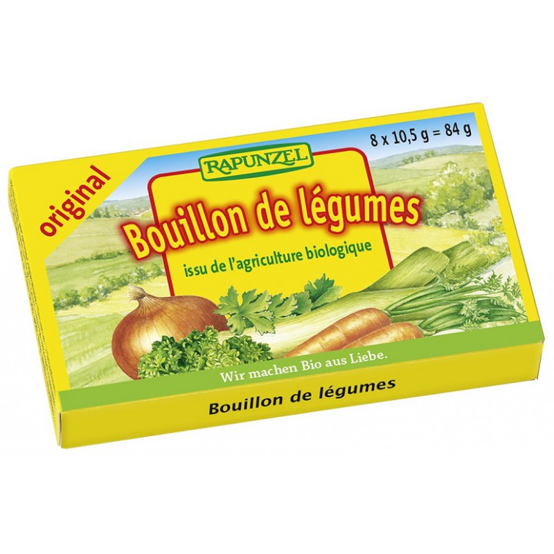 BULION - KOSTKI WARZYWNE BEZ DODATKU CUKRÓW (ŻÓŁTE) BIO (8 x 10,5 g) 84 g - RAPUNZEL