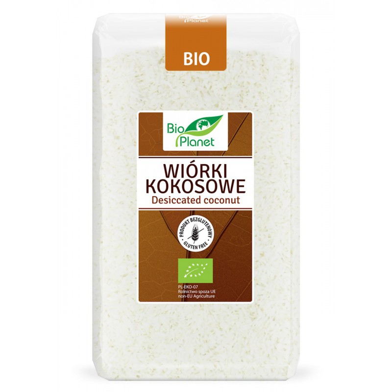 WIÓRKI KOKOSOWE BEZGLUTENOWE BIO 500 g - BIO PLANET