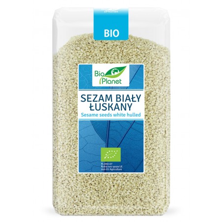 SEZAM BIAŁY ŁUSKANY BIO 1 kg - BIO PLANET