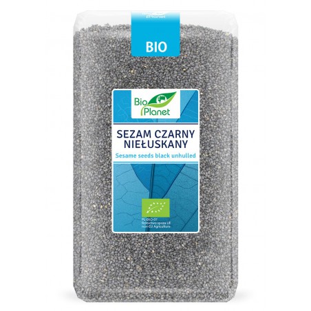 SEZAM CZARNY NIEŁUSKANY BIO 1 kg - BIO PLANET