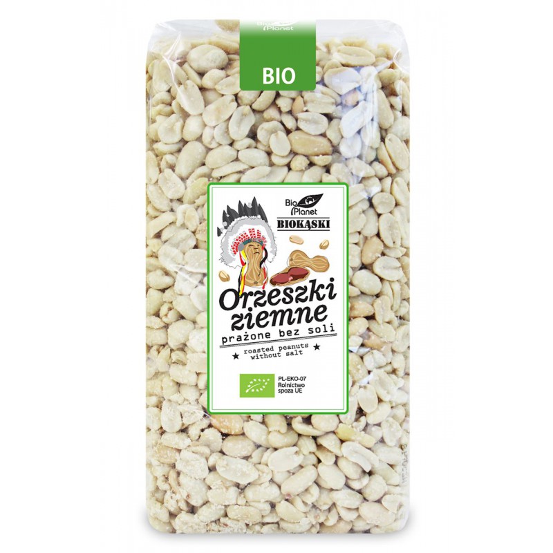 ORZESZKI ZIEMNE PRAŻONE BEZ SOLI BIO 1 kg - BIO PLANET