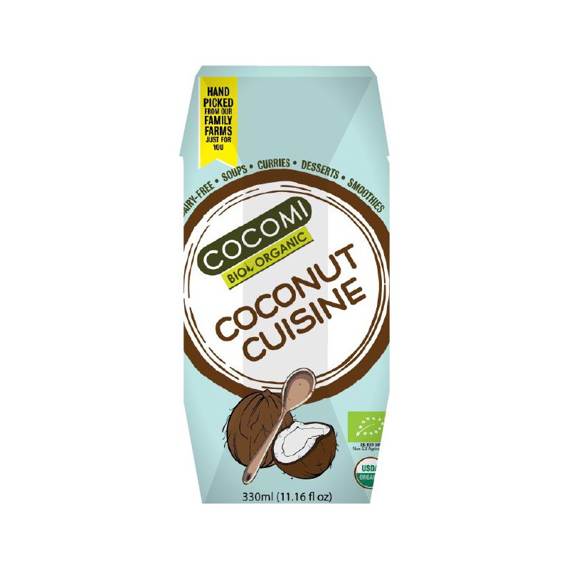 COCONUT MILK - NAPÓJ KOKOSOWY BEZ GUMY GUAR (17 % TŁUSZCZU) BIO 330 ml - COCOMI