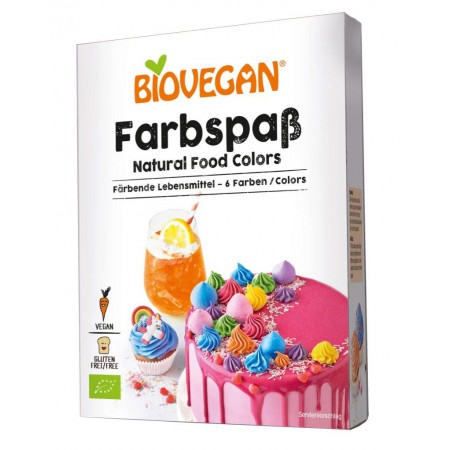 BARWNIKI SPOŻYWCZE BEZGLUTENOWE BIO (6 x 8 g) 48 g - BIO VEGAN