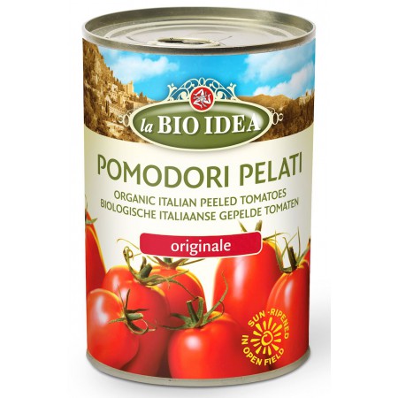 POMIDORY PELATI BEZ SKÓRY BIO 400 g (PUSZKA) - LA BIO IDEA