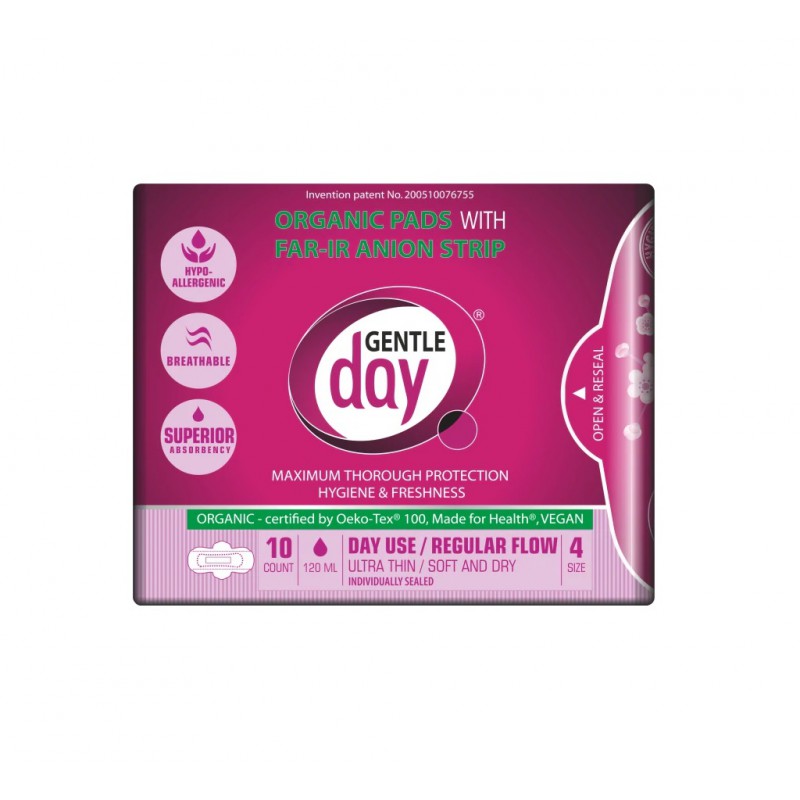PODPASKI HIGIENICZNE Z PASKIEM ANIONOWYM NA DZIEŃ 10 szt. - GENTLE DAY