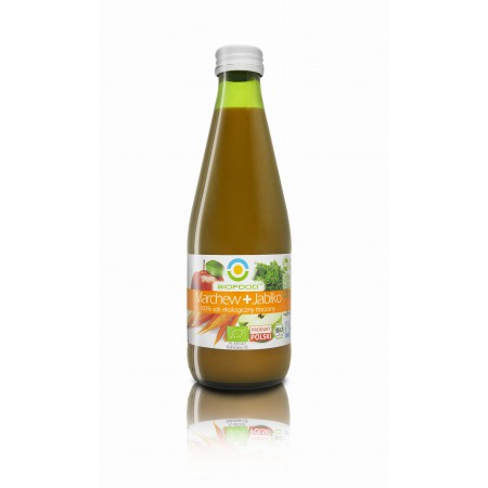 SOK JABŁKOWO - MARCHWIOWY NFC BEZGLUTENOWY BIO 300 ml - BIO FOOD