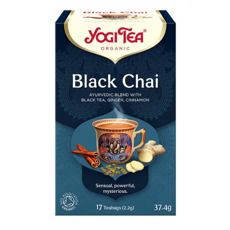 HERBATA CZARNA Z IMBIREM I CYNAMONEM (BLACK CHAI) BIO (17 x 2,2 g) 37,4 g - YOGI TEA