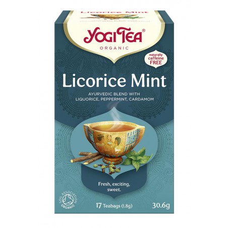 HERBATKA MIĘTA Z LUKRECJĄ (LICORICE MINT) BIO (17 x 1,8 g) 30,6 g - YOGI TEA