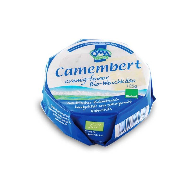 SER CAMEMBERT BIO (50 % TŁUSZCZU W SUCHEJ MASIE) 125 g - OMA