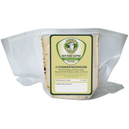 KOZI SER DOJRZEWAJĄCY Z CZOSNKIEM NIEDŹWIEDZIM BIO (około 0,20 kg) - CAPRA CAMPINOS