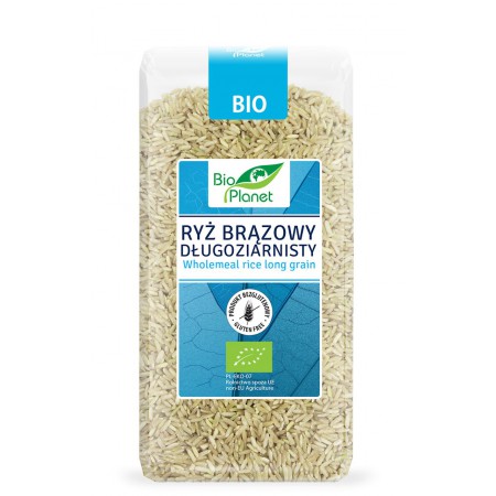 RYŻ BRĄZOWY DŁUGOZIARNISTY BEZGLUTENOWY BIO 500 g - BIO PLANET