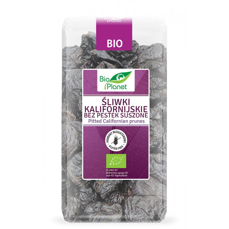 ŚLIWKI KALIFORNIJSKIE BEZ PESTEK BEZGLUTENOWE BIO 400 g - BIO PLANET