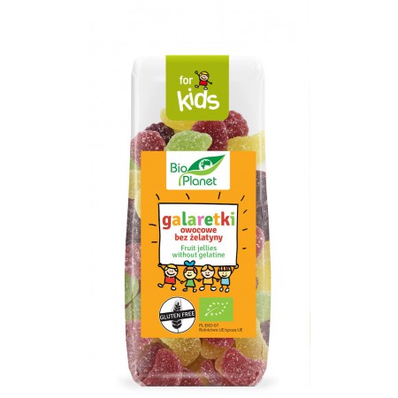 GALARETKI OWOCOWE BEZ ŻELATYNY BEZGLUTENOWE BIO 100 g - BIO PLANET