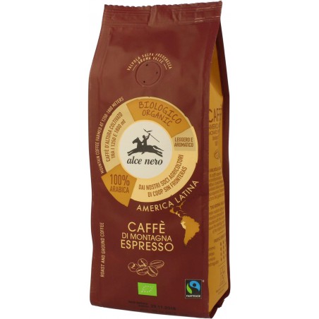 KAWA MIELONA ARABICA 100 % ESPRESSO FAIR TRADE GÓRSKA BIO 250 g - ALCE NERO