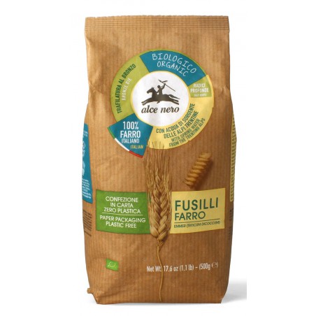 MAKARON (Z PŁASKURKI) FUSILLI BIO 500 g - ALCE NERO