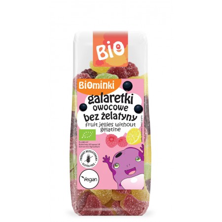 GALARETKI OWOCOWE BEZ ŻELATYNY BEZGLUTENOWE BIO 100 g - BIOMINKI
