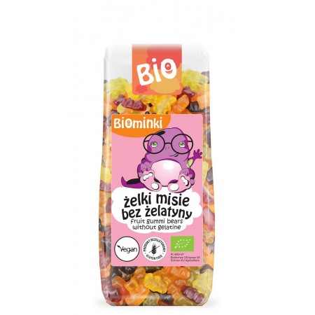 ŻELKI (MISIE) BEZ ŻELATYNY BEZGLUTENOWE BIO 100 g - BIOMINKI