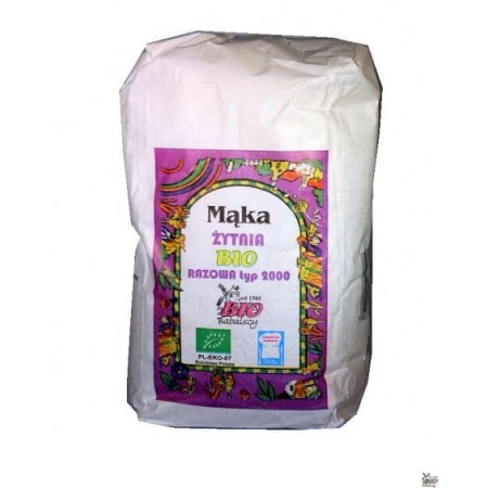 MĄKA ŻYTNIA RAZOWA TYP 2000 BIO 1 kg - BABALSCY