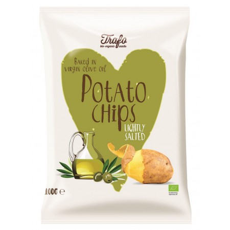 CHIPSY ZIEMNIACZANE SMAŻONE NA OLIWIE Z OLIWEK BIO 100 g - TRAFO