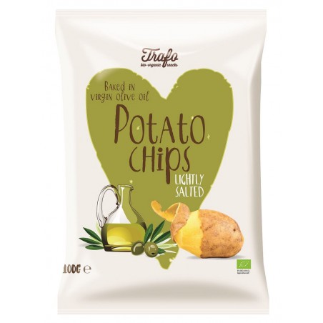 CHIPSY ZIEMNIACZANE SMAŻONE NA OLIWIE Z OLIWEK BIO 100 g - TRAFO