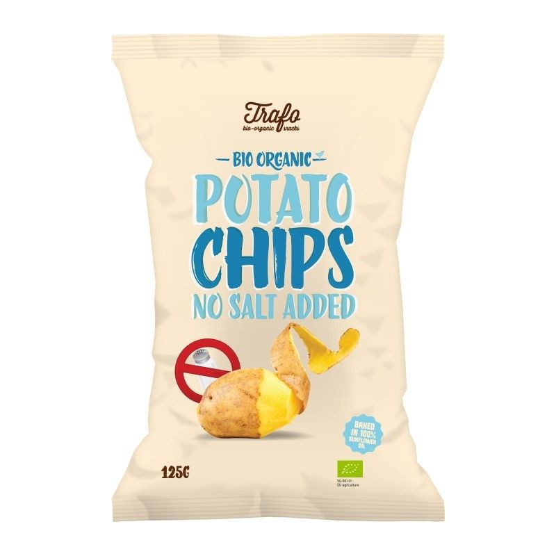 CHIPSY ZIEMNIACZANE NATURALNE BEZ DODATKU SOLI BIO 125 g - TRAFO