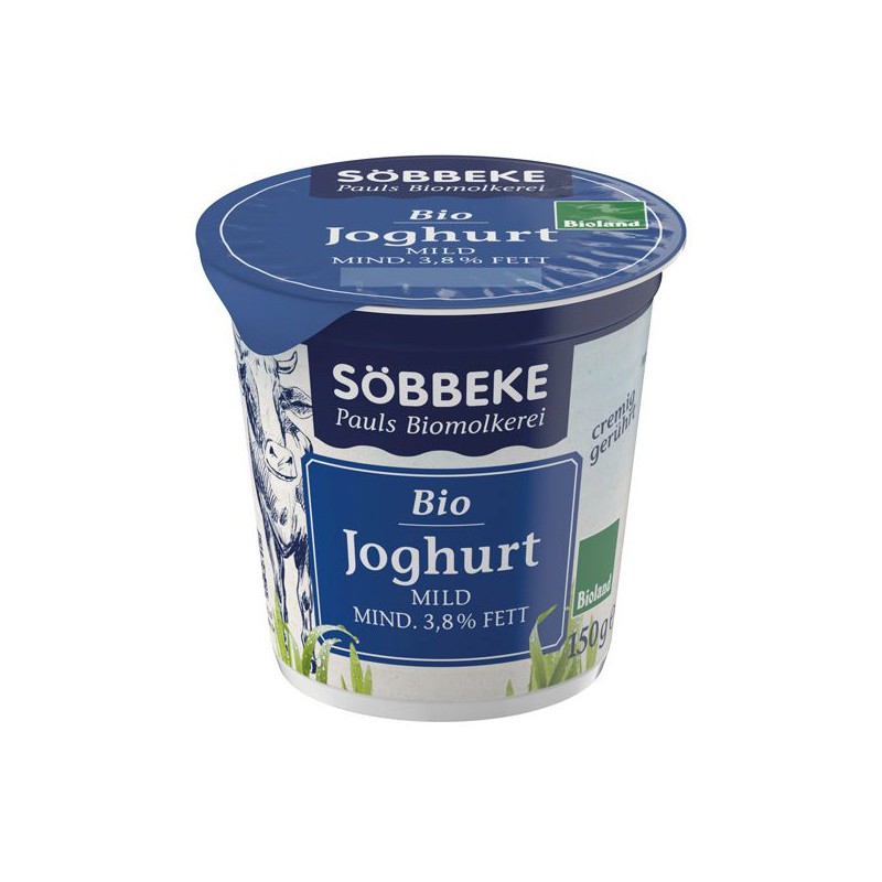 JOGURT NATURALNY (3,8 % TŁUSZCZU W MLEKU) BIO 150 g - SOBBEKE
