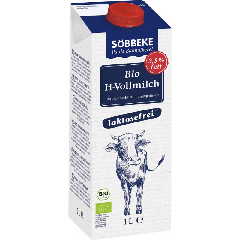 MLEKO BEZ LAKTOZY (3,5 % TŁUSZCZU) BIO 1 L - SOBBEKE