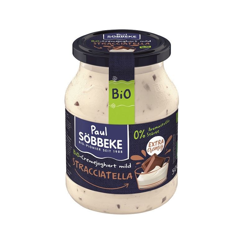 JOGURT STRACCIATELLA (7,5 % TŁUSZCZU W MLEKU) BIO 500 g (SŁOIK) - SOBBEKE