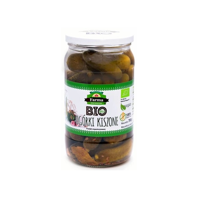 OGÓRKI KISZONE BEZGLUTENOWE BIO 700 g (400 g) - FARMA ŚWIĘTOKRZYSKA