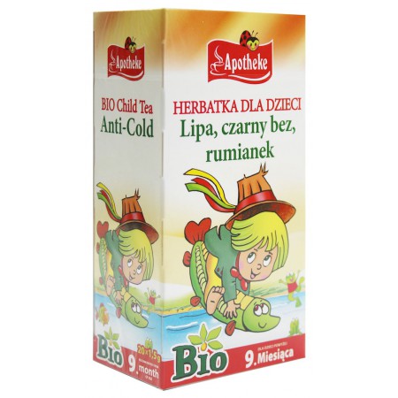 HERBATKA DLA DZIECI - LIPA, CZARNY BEZ, RUMIANEK BIO (20 x 1,5 g) 30 g - APOTHEKE