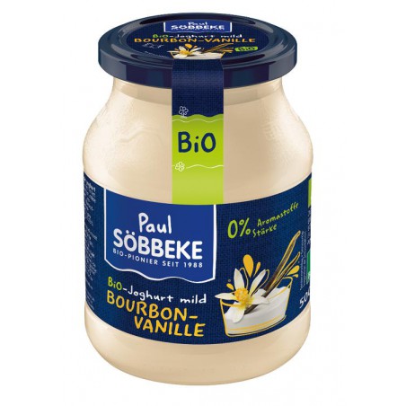 JOGURT KREMOWY WANILIOWY (3,8 % TŁUSZCZU W MLEKU) BIO 500 g (SŁOIK) - SOBBEKE