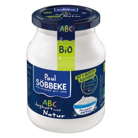 JOGURT PROBIOTYCZNY ABC (3,8 % TŁUSZCZU W MLEKU) BIO 500 g (SŁOIK) - SOBBEKE