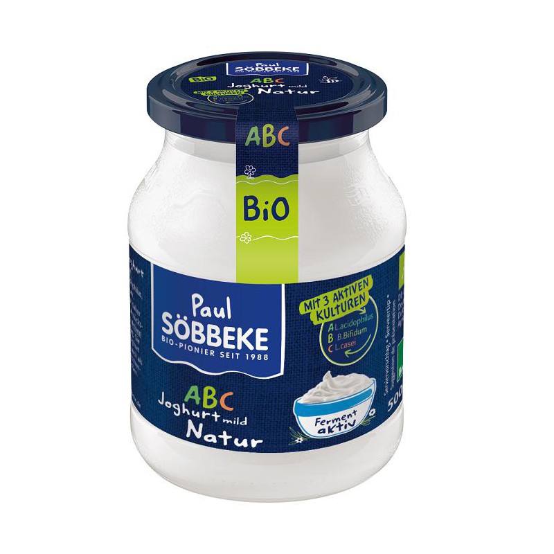JOGURT PROBIOTYCZNY ABC (3,8 % TŁUSZCZU W MLEKU) BIO 500 g (SŁOIK) - SOBBEKE