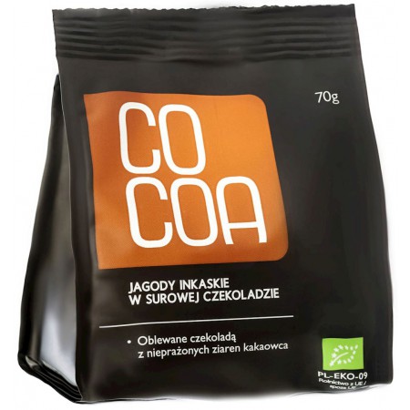 JAGODY INKASKIE W SUROWEJ CZEKOLADZIE BIO 70 g - COCOA