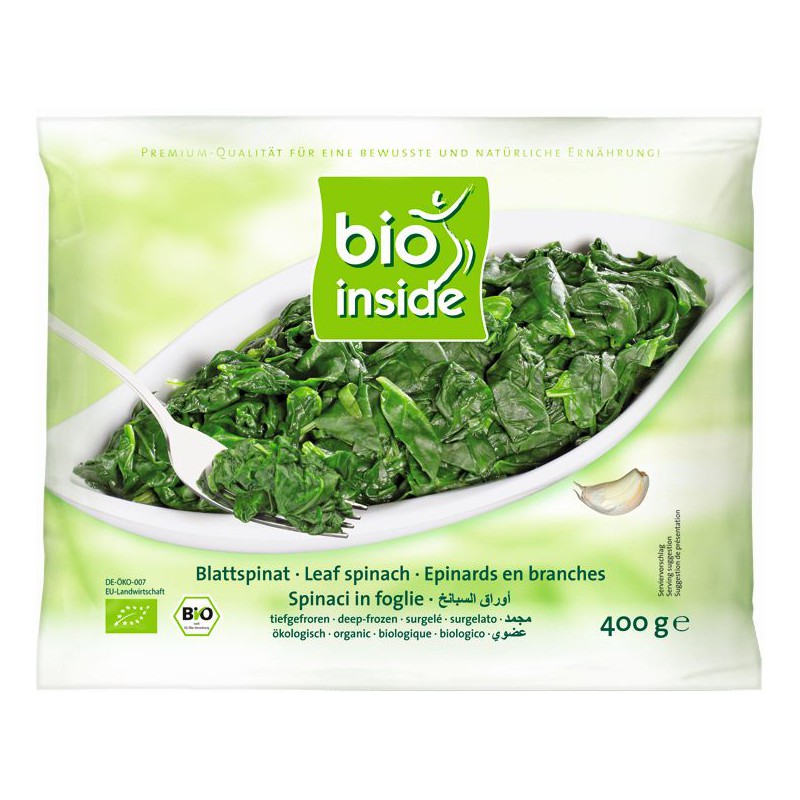 SZPINAK MROŻONY BEZGLUTENOWY BIO 400 g - BIO INSIDE