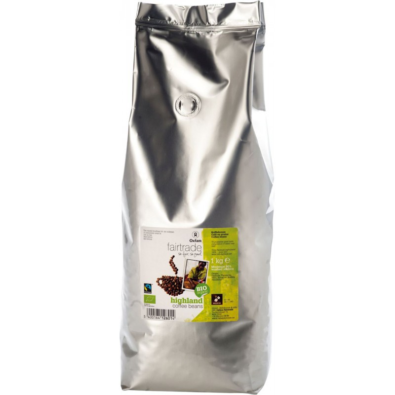 KAWA ZIARNISTA ARABICA 100 % WYSOKOGÓRSKA FAIR TRADE BIO 1 kg - OXFAM