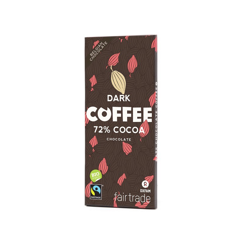 CZEKOLADA GORZKA Z ZIARNAMI KAWY FAIR TRADE BIO 100 g - OXFAM