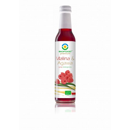 SYROP MALINA Z AGAWĄ BIO 250 ml - BIO FOOD