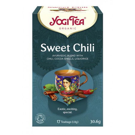 HERBATKA SŁODKIE CHILI (SWEET CHILI) BIO (17 x 1,8 g) 30,6 g - YOGI TEA