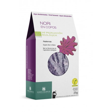 ALGI MORSKIE SUSZONE - NORI PŁATKI BIO 25 g - PORTO MUINOS