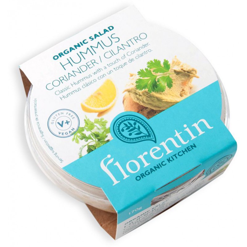 HUMMUS Z KOLENDRĄ BEZGLUTENOWY BIO 170 g - FLORENTIN