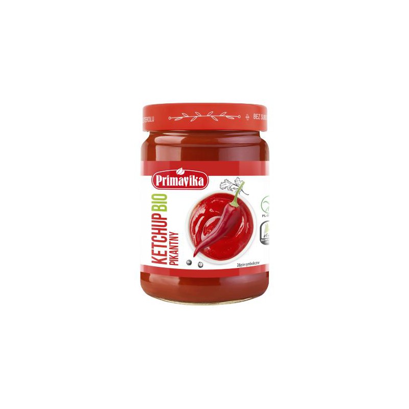 KETCHUP PIKANTNY BEZGLUTENOWY BIO 315 g - PRIMAECO
