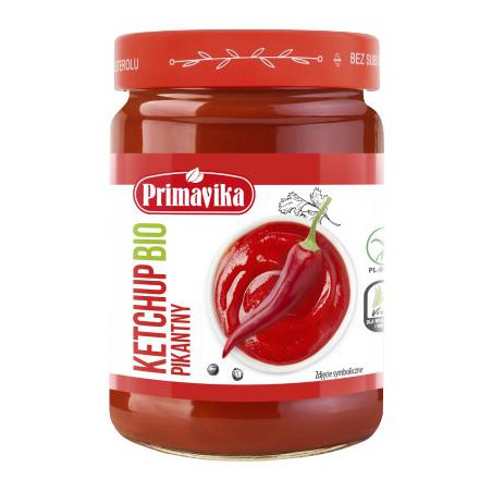 KETCHUP PIKANTNY BEZGLUTENOWY BIO 315 g - PRIMAECO