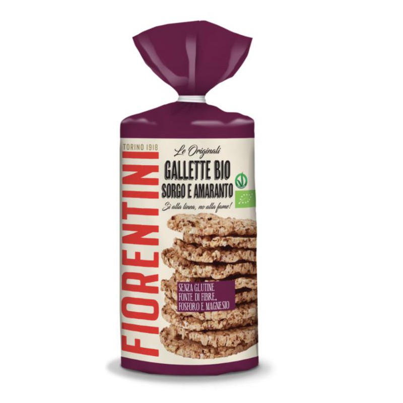 WAFLE Z SORGO I AMARANTUSA BEZGLUTENOWE BIO 120 g - FIORENTINI