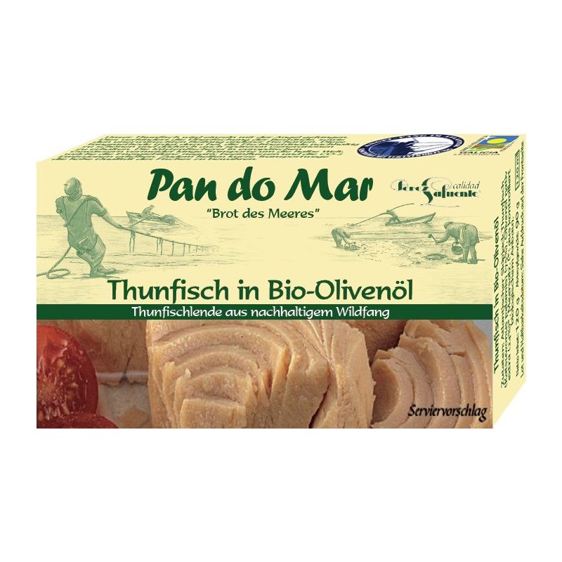 TUŃCZYK BONITO W BIO OLIWIE Z OLIWEK EXTRA VIRGIN 120 g (90 g) - PAN DO MAR