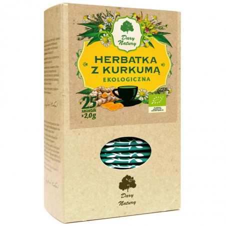 HERBATKA Z KURKUMĄ BIO (25 x 2 g) 50 g - DARY NATURY