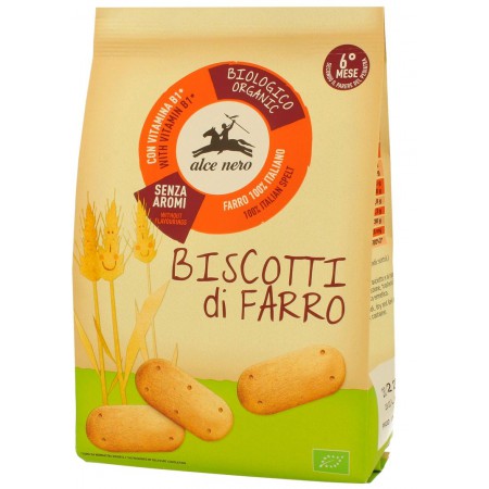 6 mc CIASTKA Z PŁASKURKI Z WITAMINĄ B1 BIO 250 g - ALCE NERO